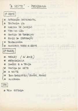 "A Noite" - Programa