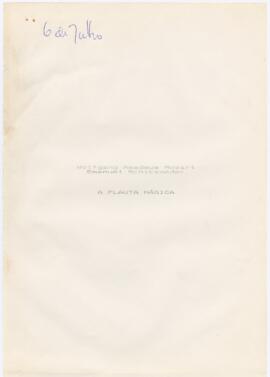 Guião de peça de teatro "A Flauta Mágica"