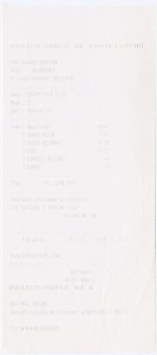 Factura / recibo da Pavico