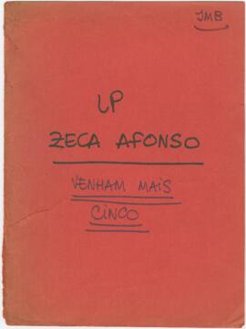JMB - LP Zeca Afonso - Venham Mais Cinco