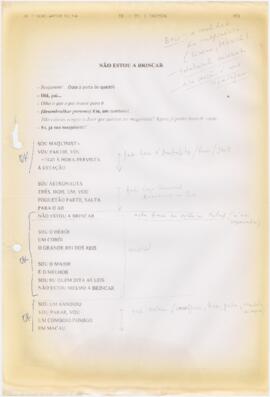 Letra de "Não estou a brincar"
