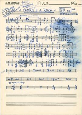 Partitura da canção "Camões e a tença"