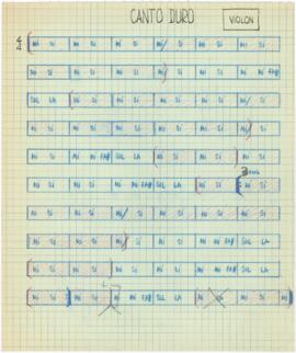 Cifras para violino da canção "Canto Duro"