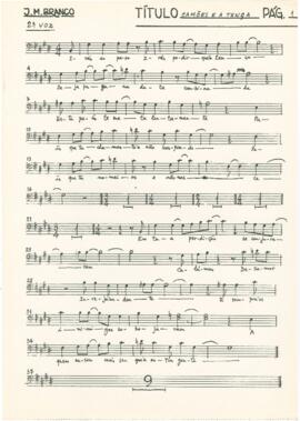 Parte de coro (2ª voz) da canção "Camões e a tença"