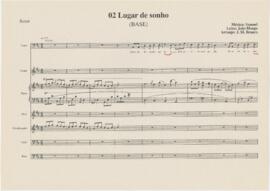 Partitura geral da canção "Lugar de sonho"