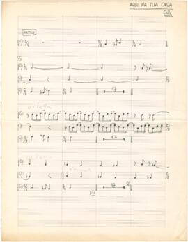 Parte de violoncelo da canção "Aqui Dentro de Casa"