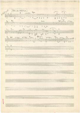 Partitura da melodia da canção "Fado da Tristeza"