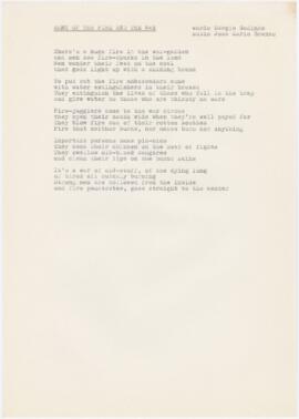 Tradução da letra da canção "Cantiga do fogo e da guerra"