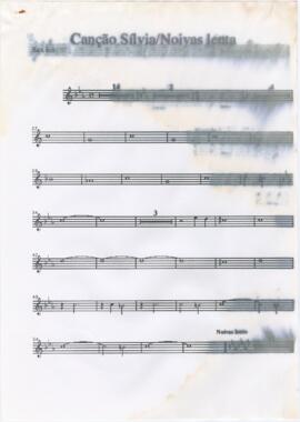 Parte de saxofone tenor de "Coração Sílvia / Noivas lenta"