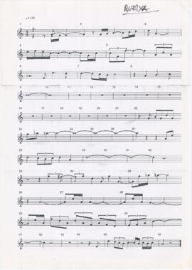 Partitura da canção "Queixa das almas jovens censuradas"