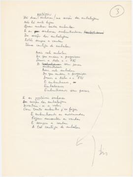 Letra da canção "Canção das embalagens"