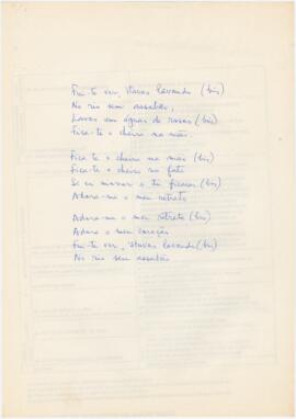 Letra de canção "Fui-te ver, 'stavas lavando"