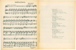 Partitura, cifras e letra da canção "Mariazinha"