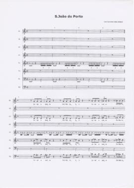 Partitura da canção "S. João do Porto"