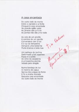 Letra da canção "A casa encantada"