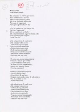 Letra da canção "Casa no ar"