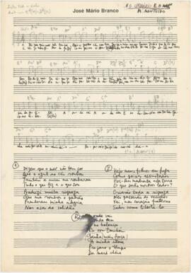 Partitura e letra da canção "O operário e o mar"