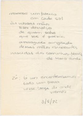 Poema / letra de canção