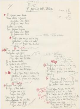 Letra da canção "Ai! Quem me dera"