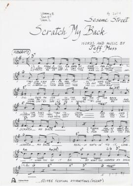 Partitura, cifras e letra da canção "Scratch my back"