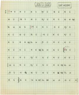 Cifras para guitarra da canção "Canto Duro"