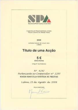 Títulos de acções da SPA