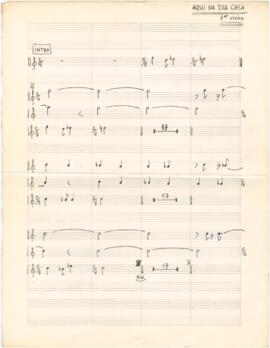 Parte de 1º violino da canção "Aqui Dentro de Casa"