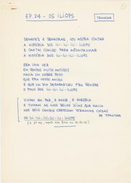 Letra da canção "Ep. 24 - Os Iliops" + partitura